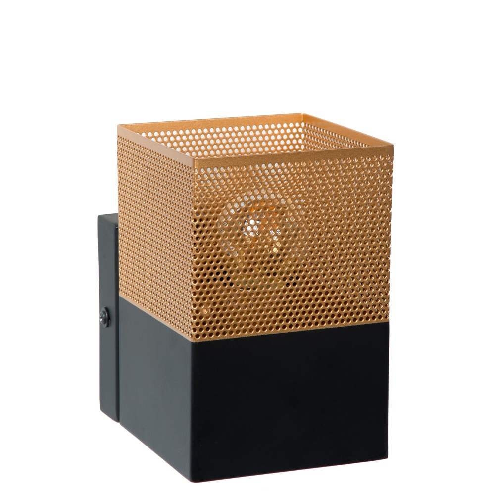 Lucide Design wandlampRenate zwart met goud - 21223/01/02